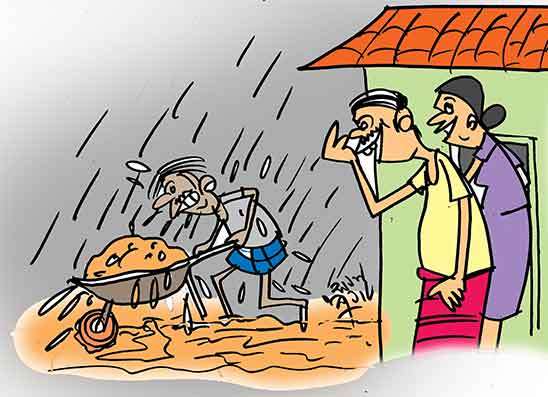 මඟු‍ල් ගෙදරට අකුල්  හෙළලා මඩ නාගෙන