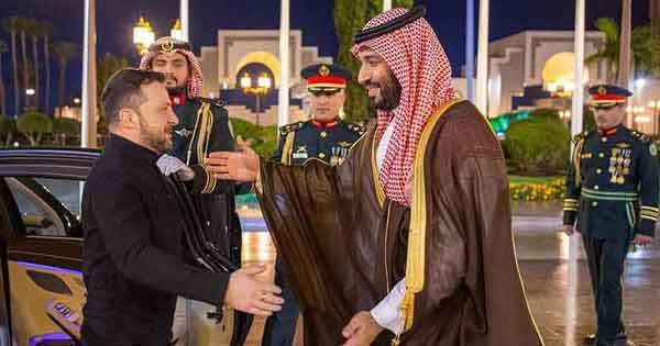 යුක්රේන ජනාධිපති සෞදි කුමරු හමුවෙයි