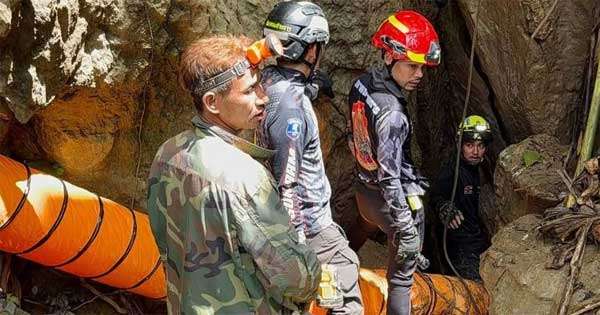 ලාඕසයේ ලෙනක සිරවුණු හත්දෙනා බේරාගන්න සටනක්