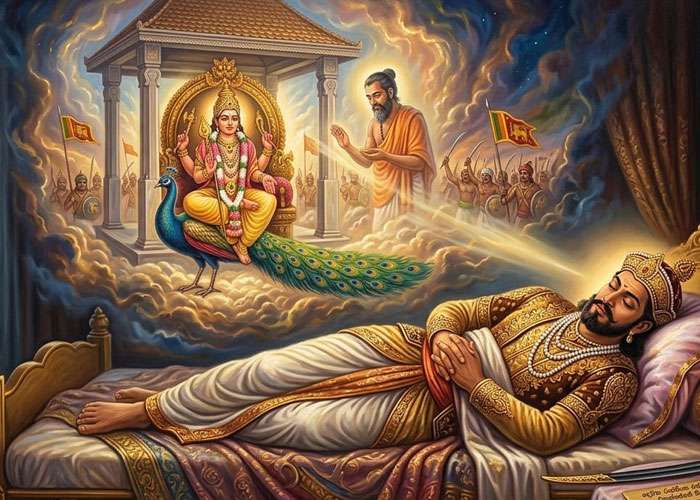සටනින් ජය ලබන්න දෙවන රාජසිංහ රජු කතරගම දෙවියන්ගේ  ආශිර්වාදය ලැබූ අයුරු
