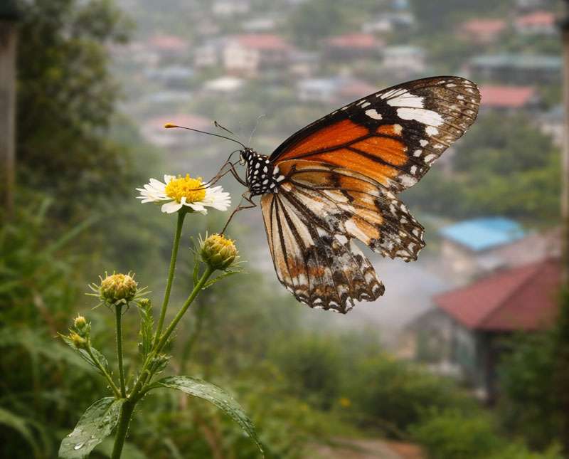 නෙකා නගරයේ පියාපත් සිඳුණු සමනලිය
