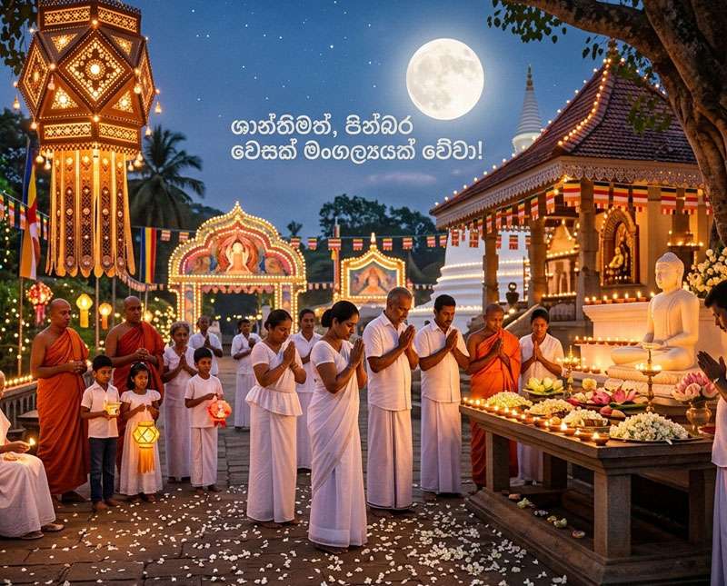 සිතට සැනසීම සහ ලොවට ආලෝකය රැගෙන ආ උතුම් වෙසක් මංගල්‍යය