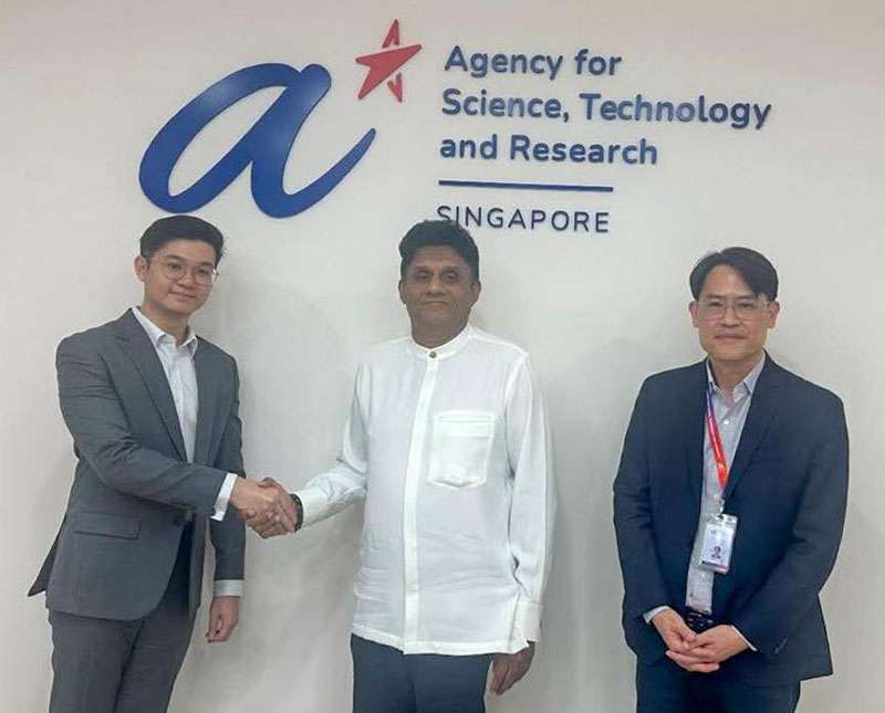 සජිත් ප්‍රේමදාස මහතා සිංගප්පූරු පර්යේෂණ ඒජන්සියක සංචාරය