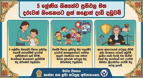 ශිෂ්‍යත්ව ප්‍රතිඵල මත දරුවන් හිංසනයට ලක් කළොත් දැඩි දඬුවම්