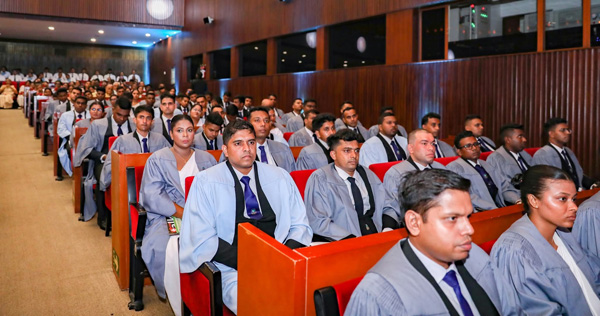Graduating students seated during the SLITHM 45th Graduation Ceremony at BMICH, Colombo