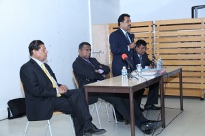 Mr. M. N. Ranasinghe, Controller General of Immigration and Emigration speaking at the event