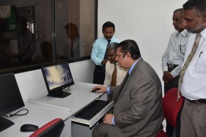 Acting High Commissioner Dr. Sarfraz Sipra at Pakistan Computer Centre